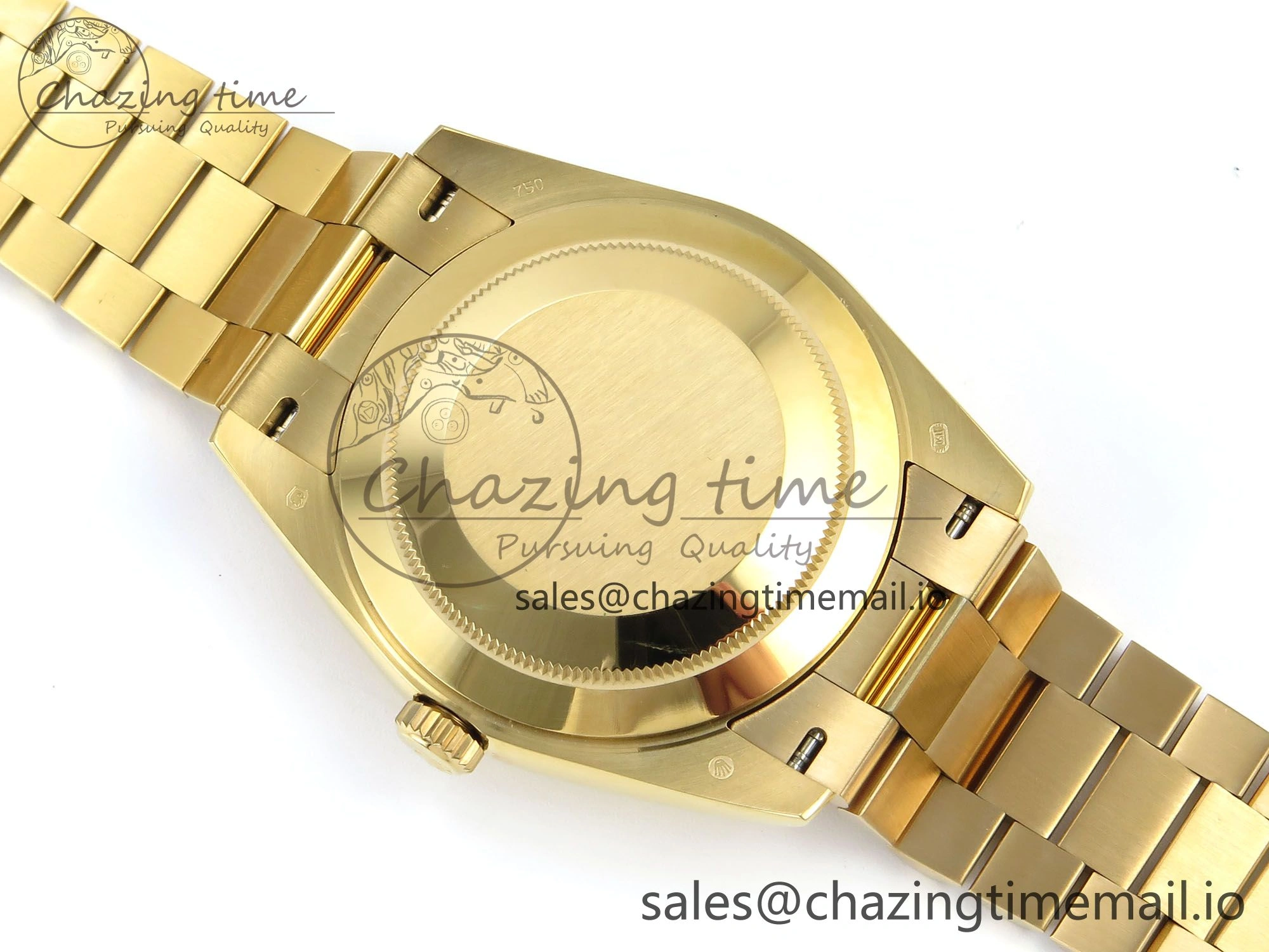 Day Date 128238 36mm YG KF 1:1 Best Edition Gold Dial Stick Marker On President Bracelet A2836 (Gain Weight)