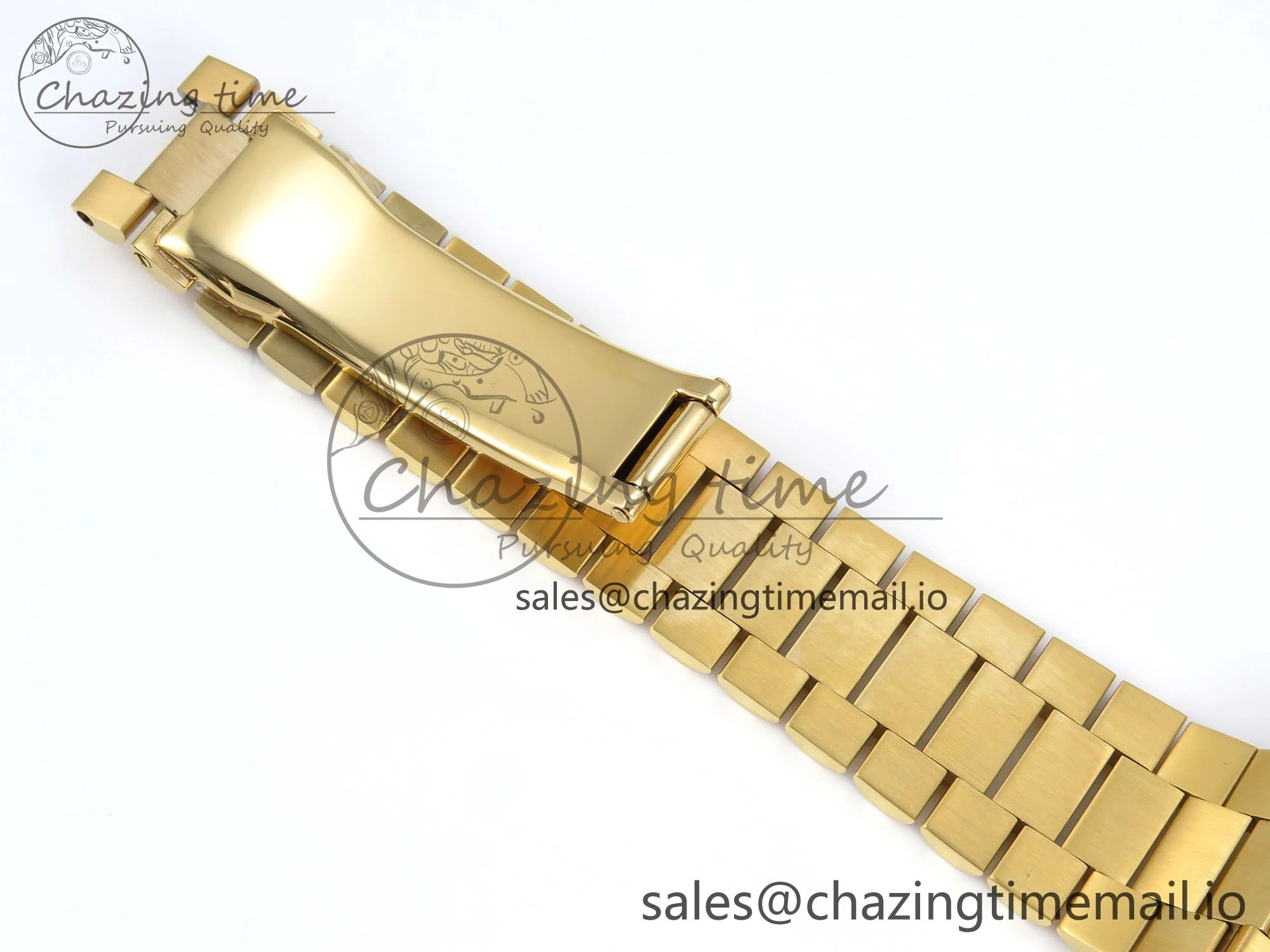 Day Date 128238 36mm YG KF 1:1 Best Edition Gold Dial Stick Marker On President Bracelet A2836 (Gain Weight)