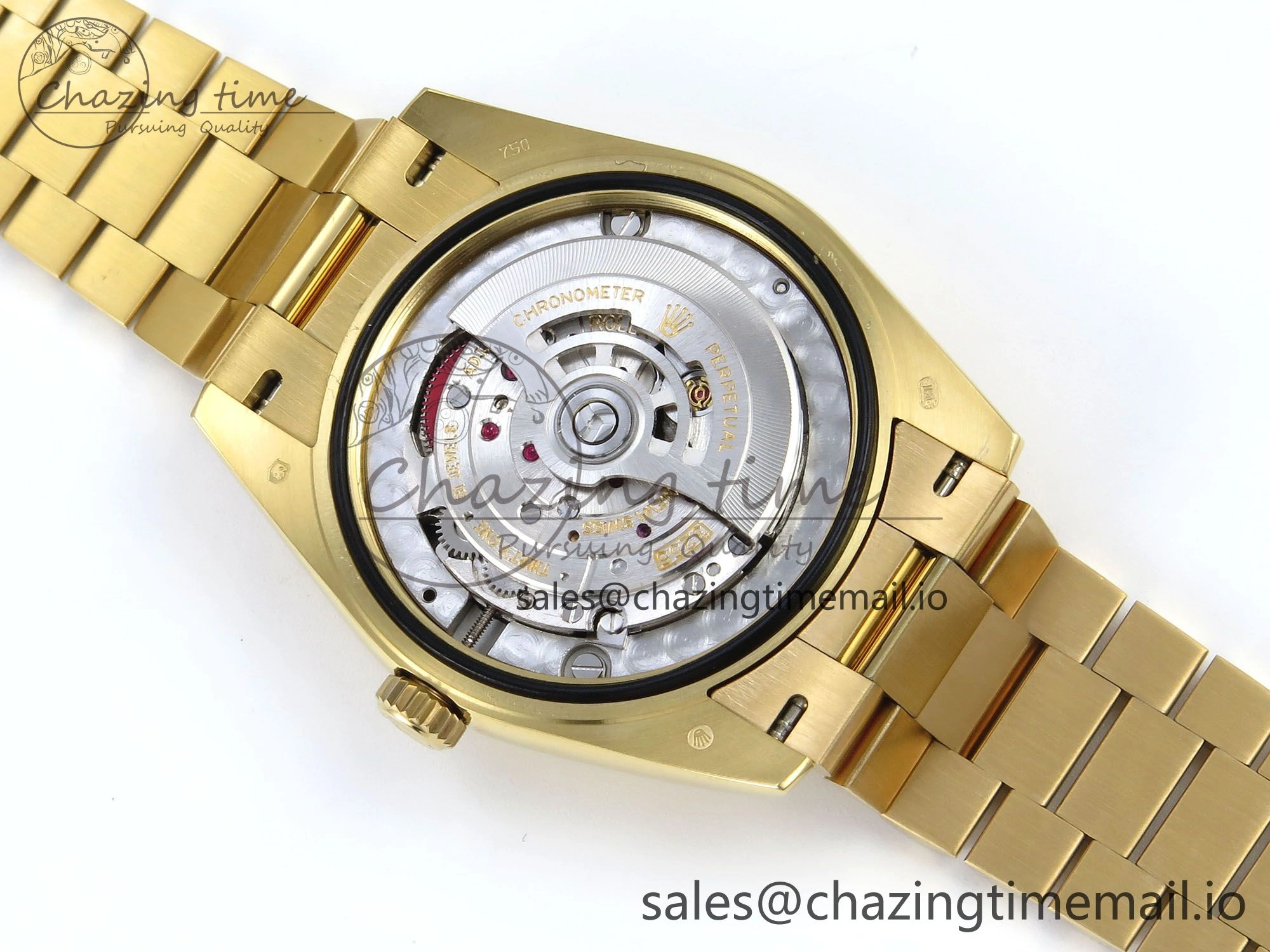 Day Date 128238 36mm YG KF 1:1 Best Edition Gold Roman Dial On President Bracelet A2836 (Gain Weight)