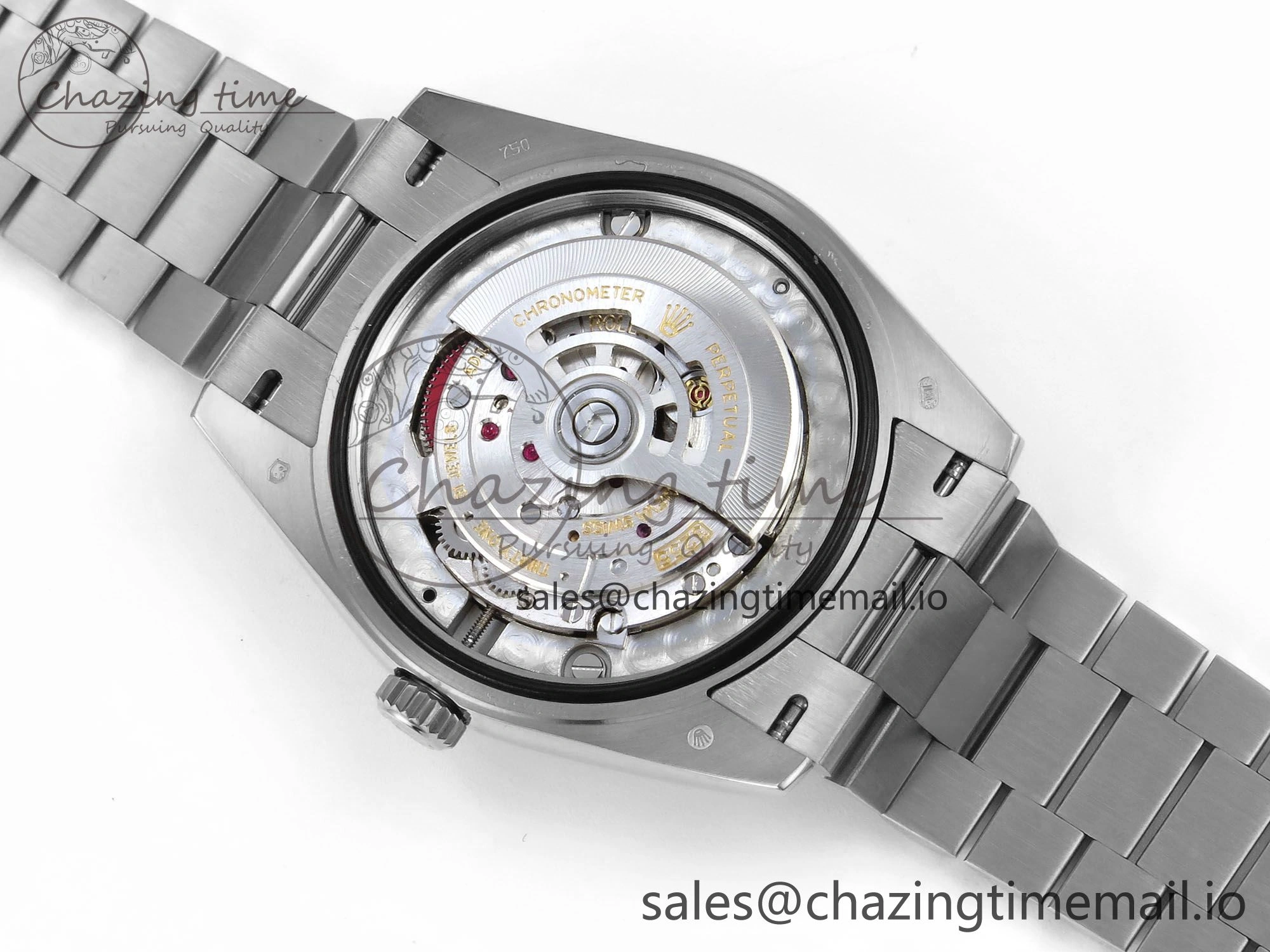 Day Date 128239 36mm SS KF 1:1 Best Edition Gray Dial Stick Marker On President Bracelet A2836 (Gain Weight)