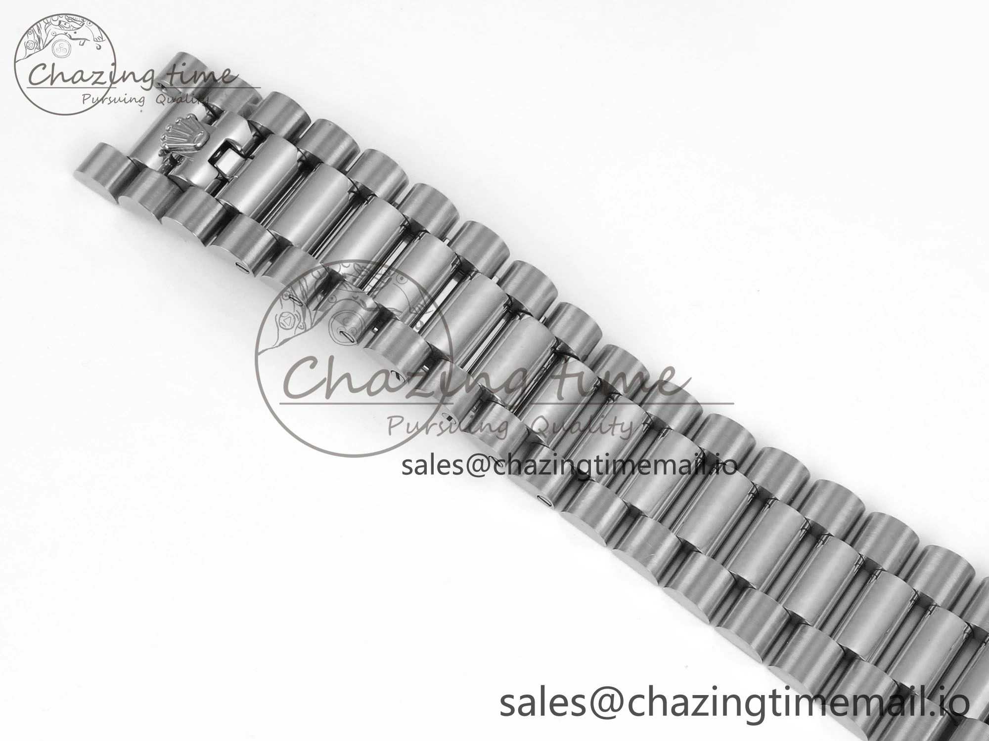 Day Date 128239 36mm SS KF 1:1 Best Edition Gray Dial Stick Marker On President Bracelet A2836 (Gain Weight)
