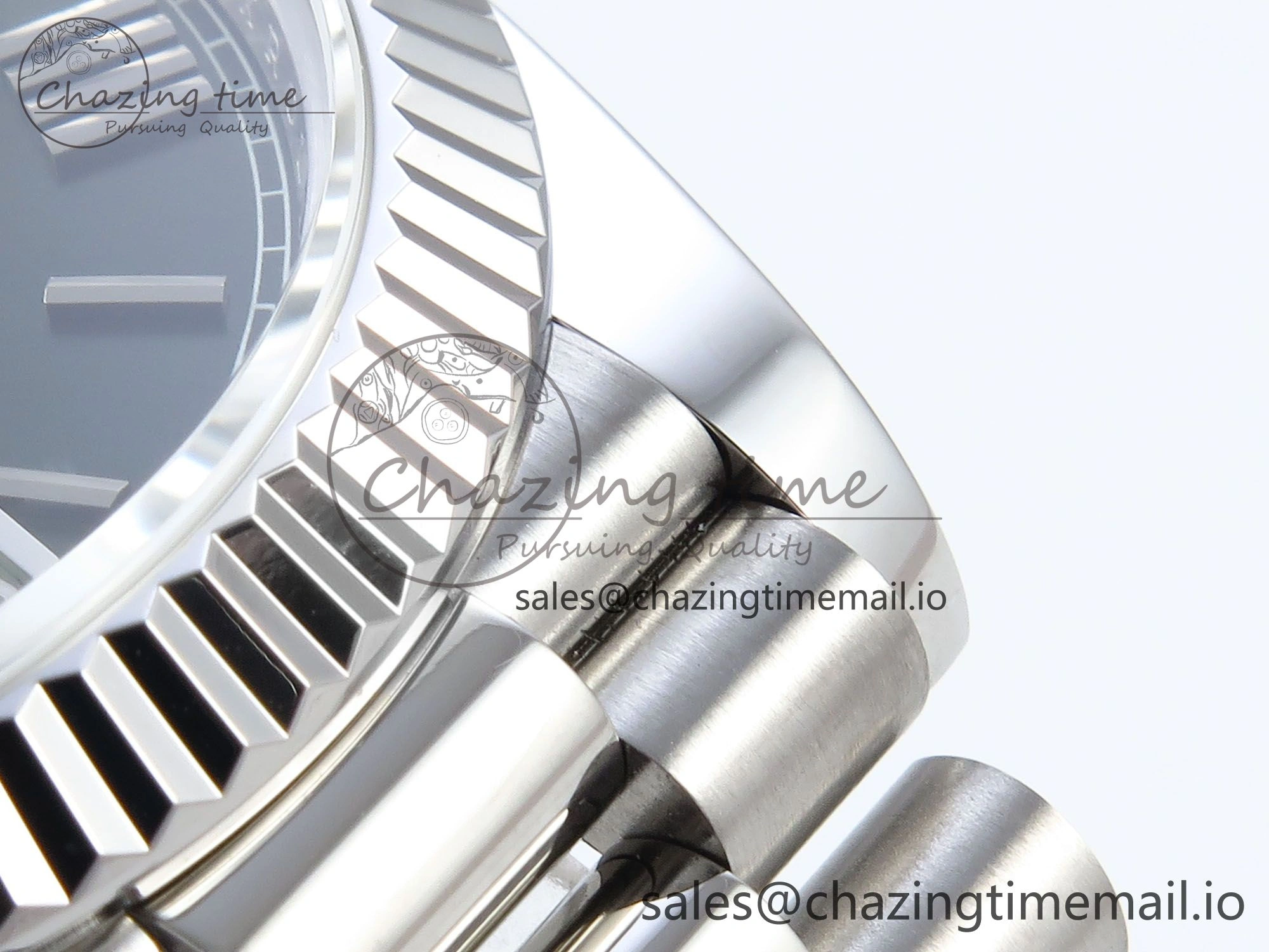 Day Date 128239 36mm SS KF 1:1 Best Edition Green Roman Dial On President Bracelet A2836 (Gain Weight)