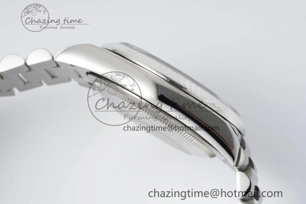 Day Date 36 JDF 1:1 Best Edition 904L Steel Ice Blue Dial Roman Markers on Bracelet A2836