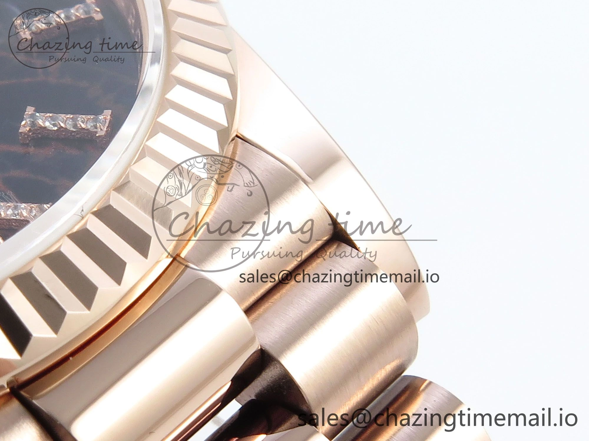 Day Date 36 RG 128235 KF 1:1 Best Edition Eisenkiesel Dial on President Bracelet A2836 (Gain Weight)