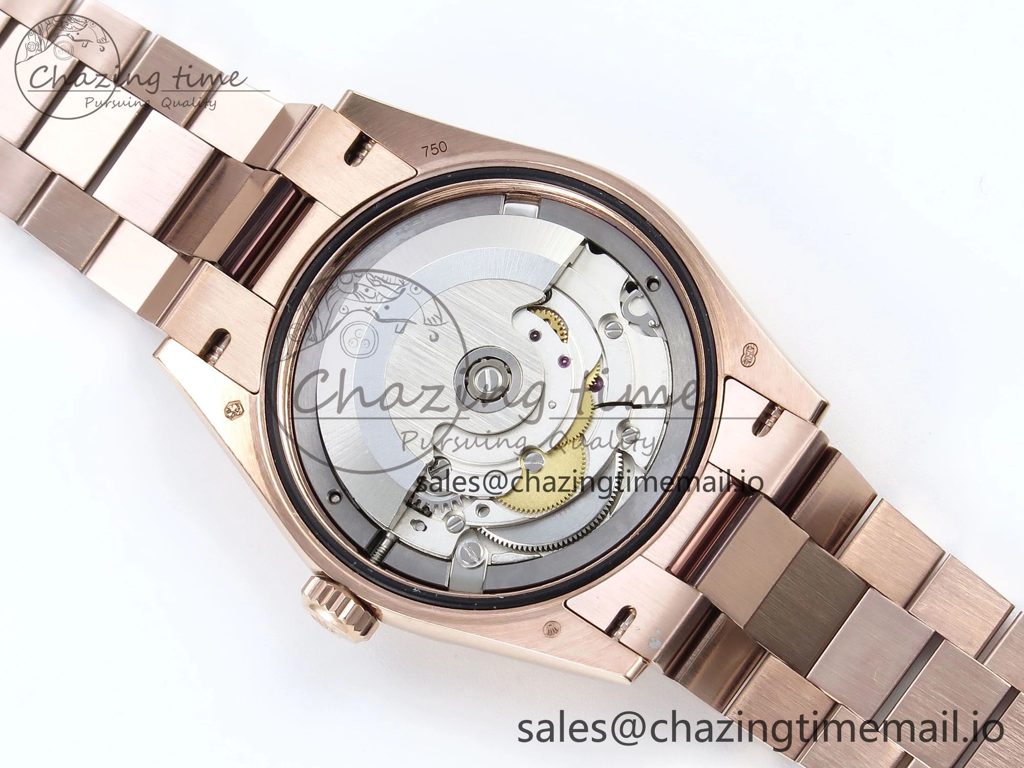 Day Date 36 RG 128235 KF 1:1 Best Edition RG Dial on President Bracelet A2836 (Gain Weight)