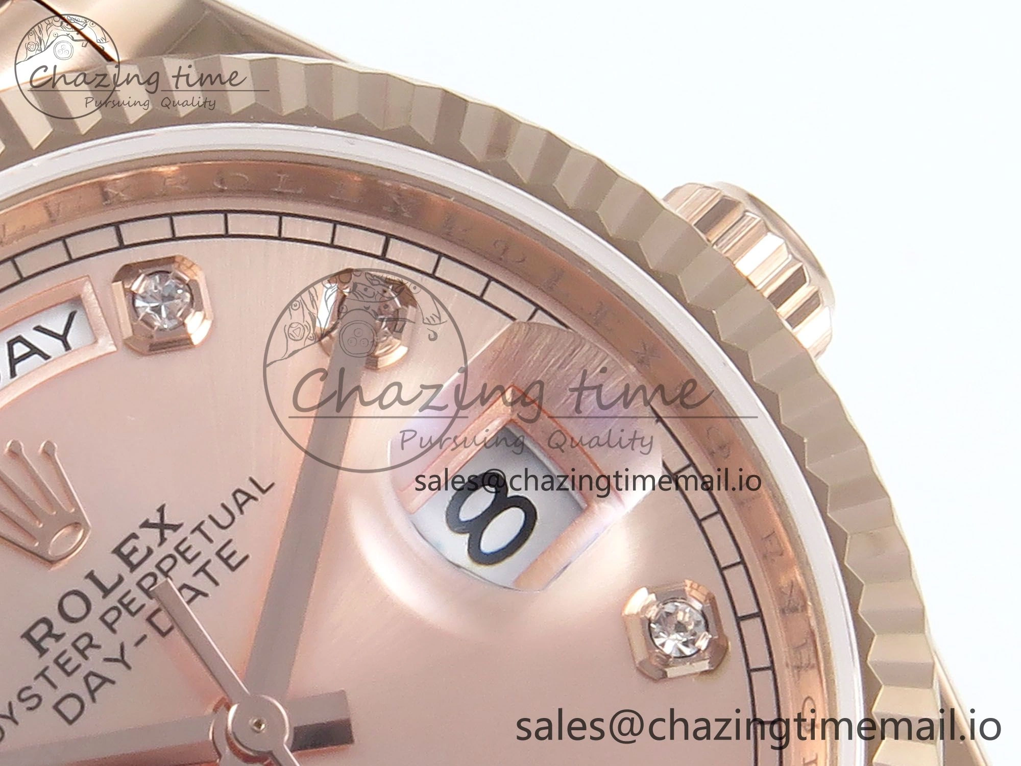 Day Date 36 RG 128235 KF 1:1 Best Edition RG Dial on President Bracelet A2836 (Gain Weight)