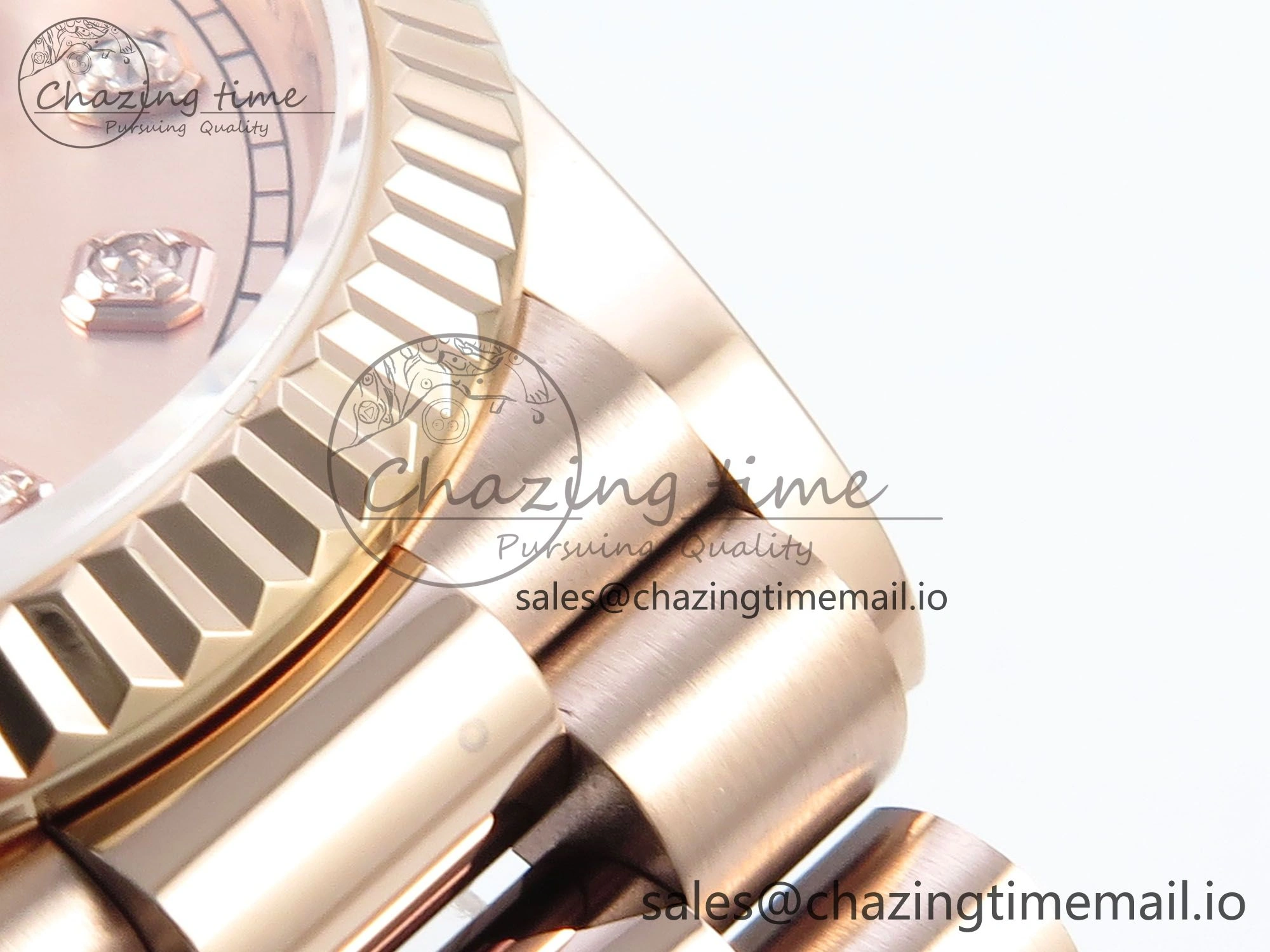 Day Date 36 RG 128235 KF 1:1 Best Edition RG Dial on President Bracelet A2836 (Gain Weight)