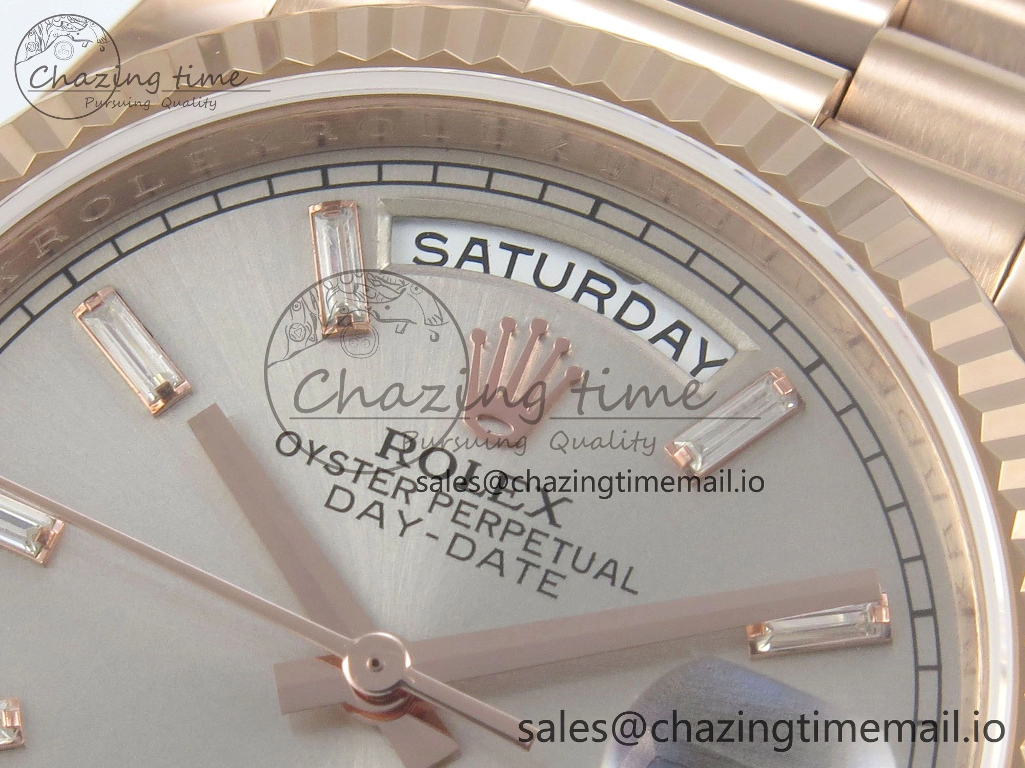 Day Date 36 RG 128235 KF 1:1 Best Edition Silver Crystal Dial on President Bracelet A2836 (Gain Weight)