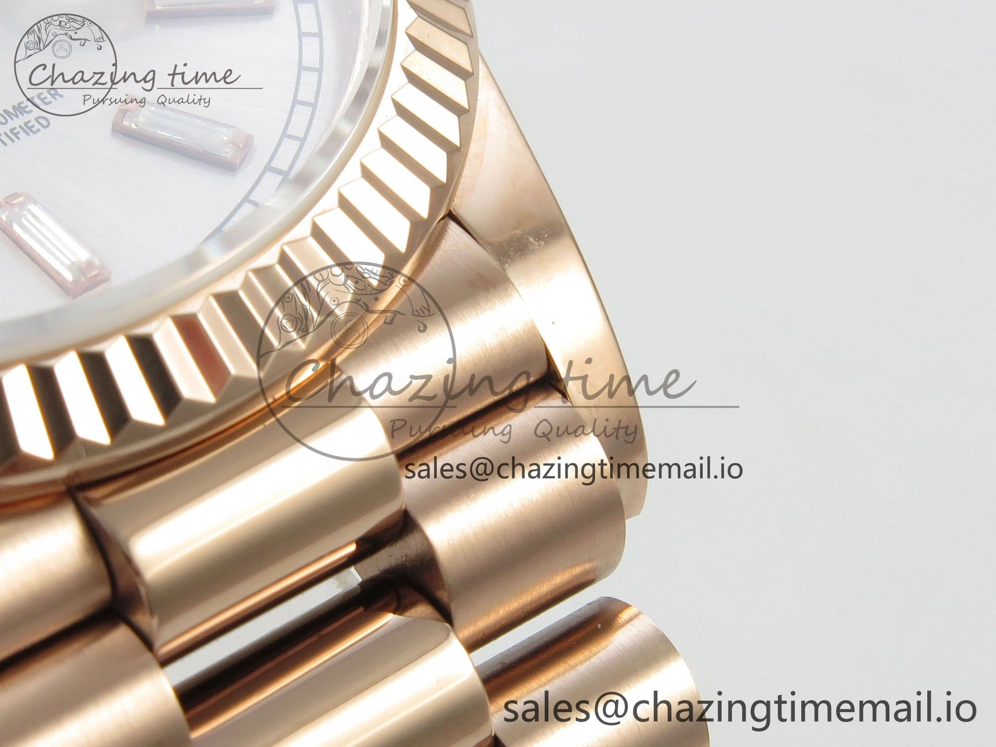 Day Date 36 RG 128235 KF 1:1 Best Edition Silver Crystal Dial on President Bracelet A2836 (Gain Weight)