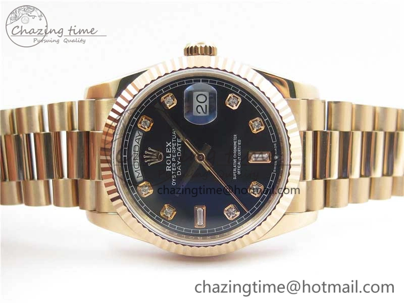 Day-Date 36 RG 128239 Bp Maker Best Edition Black Dial Crystral Markers on RG President Bracelet