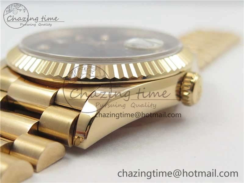 Day-Date 36 RG 128239 Bp Maker Best Edition Black Dial Crystral Markers on RG President Bracelet