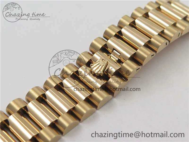 Day-Date 36 RG 128239 Bp Maker Best Edition Brown Dial Crystral Markers on RG President Bracelet