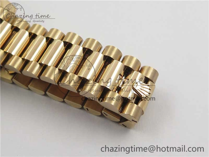 Day-Date 36 RG 128239 Bp Maker Best Edition Brown Dial Crystral Markers on RG President Bracelet