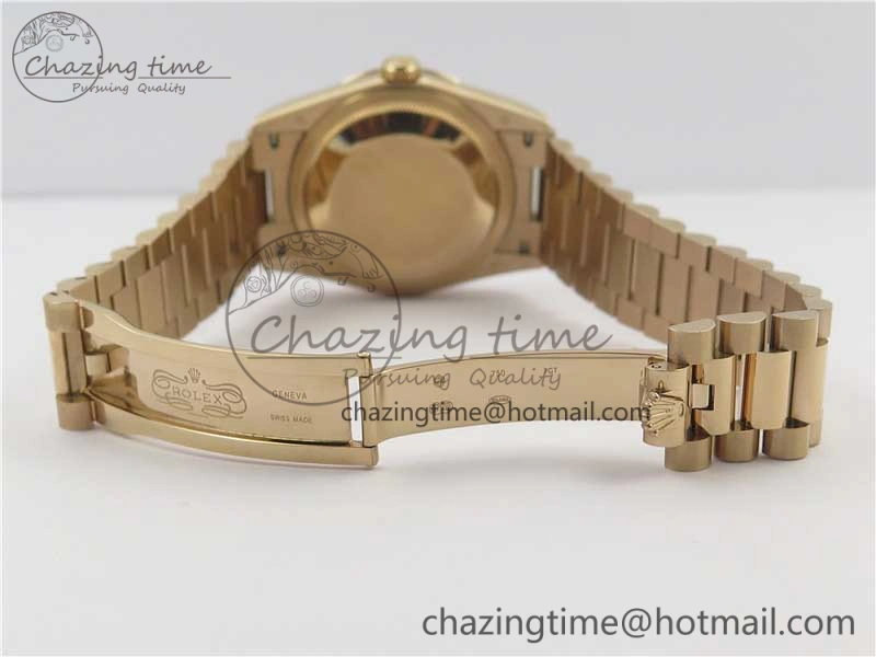 Day-Date 36 RG 128239 Bp Maker Best Edition Brown Dial Crystral Markers on RG President Bracelet