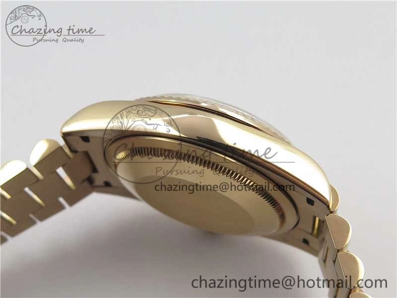 Day-Date 36 RG 128239 Bp Maker Best Edition Brown Dial Crystral Markers on RG President Bracelet