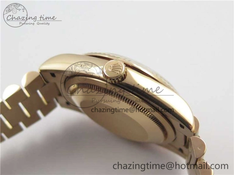 Day-Date 36 RG 128239 Bp Maker Best Edition Brown Dial Crystral Markers on RG President Bracelet