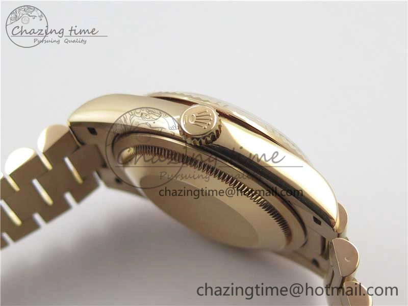 Day-Date 36 RG 128239 Bp Maker Best Edition Brown Dial Crystral Markers on RG President Bracelet