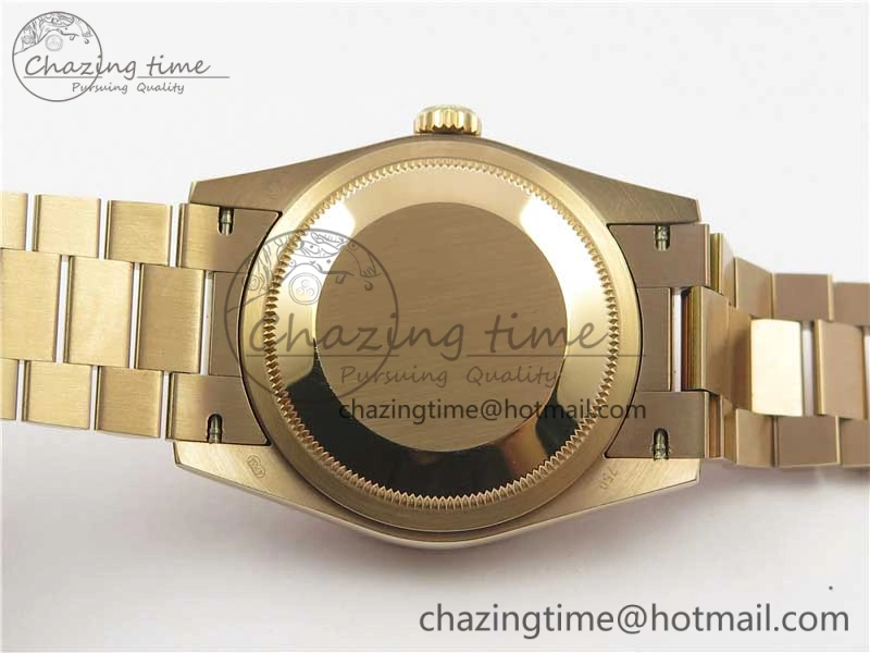 Day-Date 36 RG 128239 Bp Maker Best Edition Brown Dial Crystral Markers on RG President Bracelet