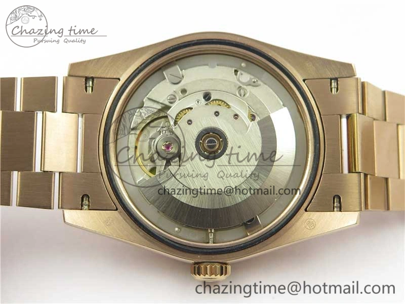 Day-Date 36 RG 128239 Bp Maker Best Edition Brown Dial Crystral Markers on RG President Bracelet