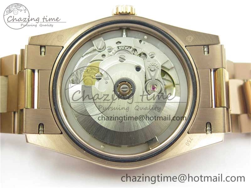 Day-Date 36 RG 128239 Bp Maker Best Edition Brown Dial Crystral Markers on RG President Bracelet