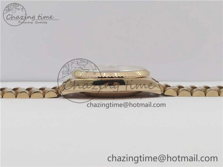 Day-Date 36 RG 128239 Bp Maker Best Edition Brown Dial Crystral Markers on RG President Bracelet