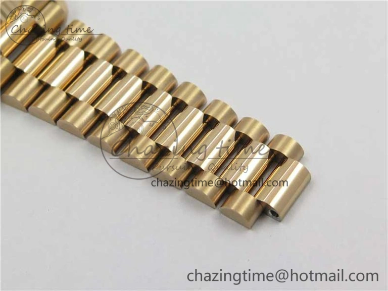 Day-Date 36 RG 128239 Bp Maker Best Edition Brown Dial Crystral Markers on RG President Bracelet