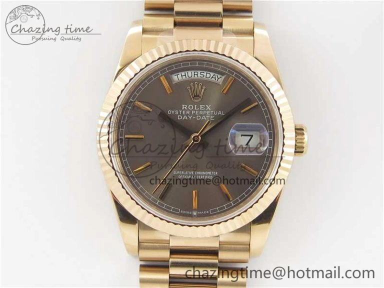 Day-Date 36 RG 128239 Bp Maker Best Edition Gray Dial on RG President Bracelet