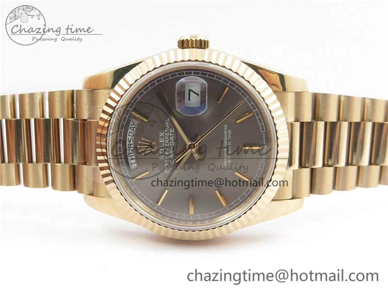 Day-Date 36 RG 128239 Bp Maker Best Edition Gray Dial on RG President Bracelet
