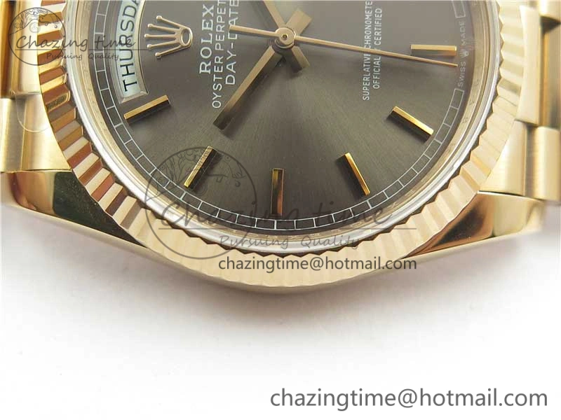 Day-Date 36 RG 128239 Bp Maker Best Edition Gray Dial on RG President Bracelet