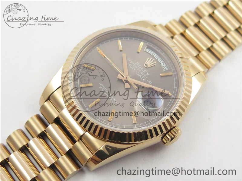 Day-Date 36 RG 128239 Bp Maker Best Edition Gray Dial on RG President Bracelet