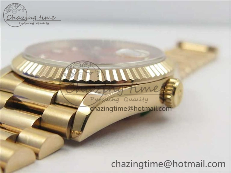 Day-Date 36 RG 128239 Bp Maker Best Edition Pink Dial Crystral Markers on RG President Bracelet