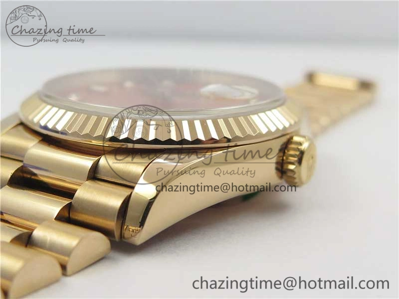 Day-Date 36 RG 128239 Bp Maker Best Edition Pink Dial Crystral Markers on RG President Bracelet