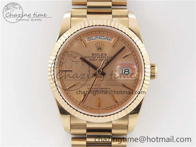 Day-Date 36 RG 128239 Bp Maker Best Edition Pink Dial on RG President Bracelet