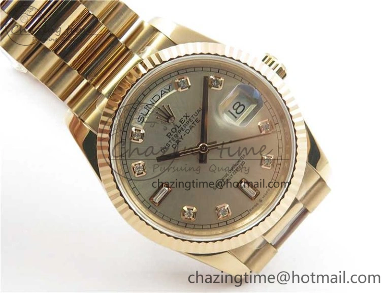 Day-Date 36 RG 128239 Bp Maker Best Edition Silver Dial Crystral Markers on RG President Bracelet