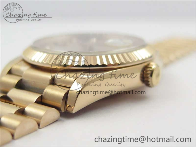 Day-Date 36 RG 128239 Bp Maker Best Edition Silver Dial Crystral Markers on RG President Bracelet