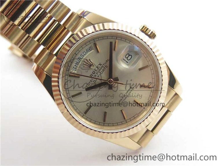 Day-Date 36 RG 128239 Bp Maker Best Edition Silver Dial on RG President Bracelet