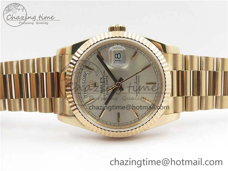 Day-Date 36 RG 128239 Bp Maker Best Edition Silver Dial on RG President Bracelet