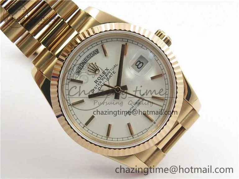 Day-Date 36 RG 128239 Bp Maker Best Edition White Dial on RG President Bracelet