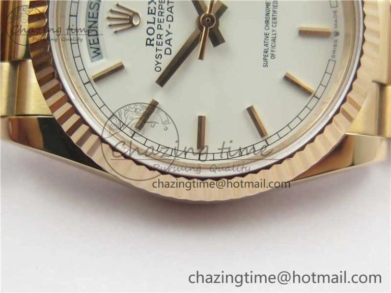Day-Date 36 RG 128239 Bp Maker Best Edition White Dial on RG President Bracelet