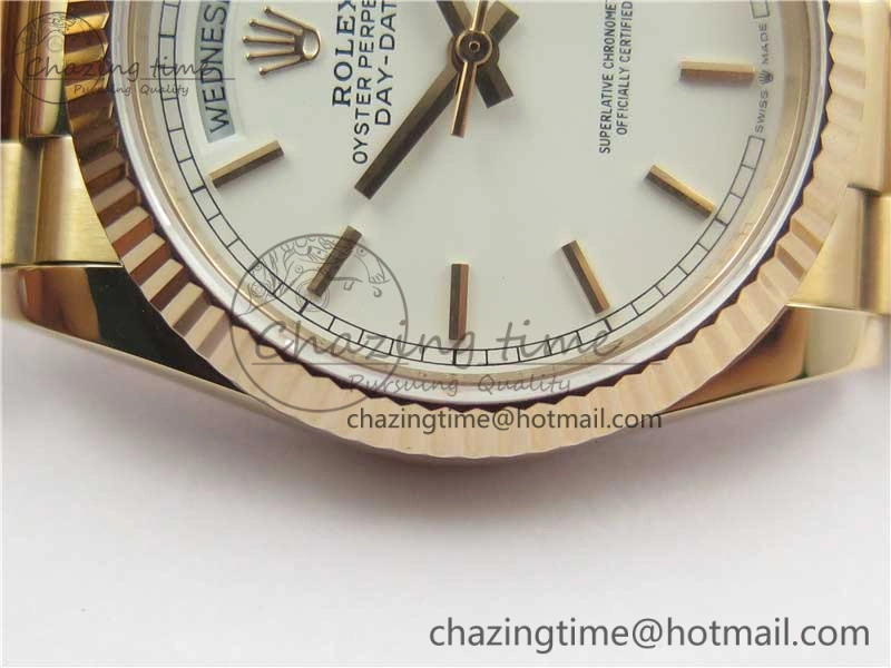 Day-Date 36 RG 128239 Bp Maker Best Edition White Dial on RG President Bracelet
