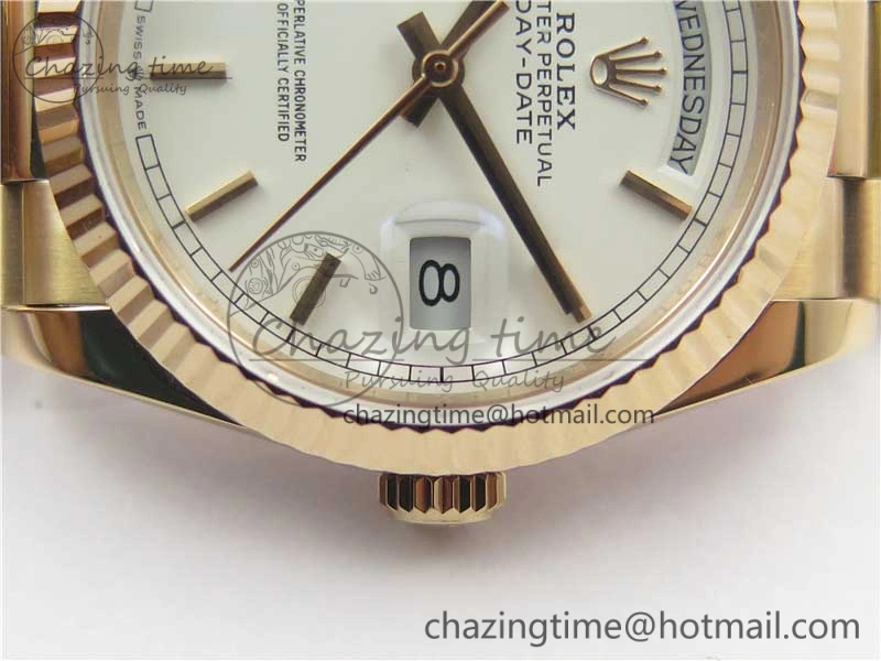 Day-Date 36 RG 128239 Bp Maker Best Edition White Dial on RG President Bracelet