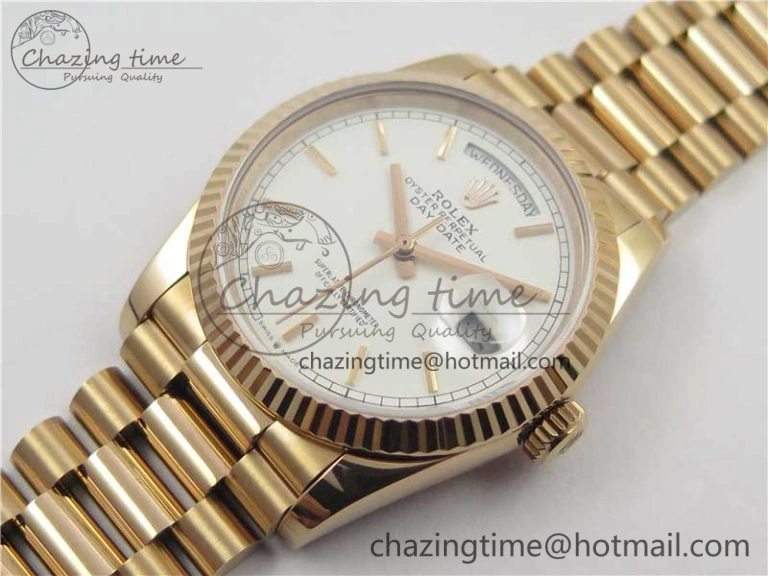 Day-Date 36 RG 128239 Bp Maker Best Edition White Dial on RG President Bracelet