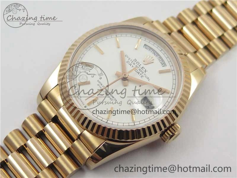 Day-Date 36 RG 128239 Bp Maker Best Edition White Dial on RG President Bracelet