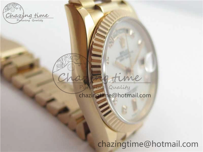 Day-Date 36 RG 128239 Bp Maker Best Edition White MOP Dial Crystral Markers on RG President Bracelet