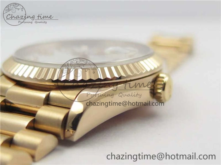 Day-Date 36 RG 128239 Bp Maker Best Edition White MOP Dial Crystral Markers on RG President Bracelet