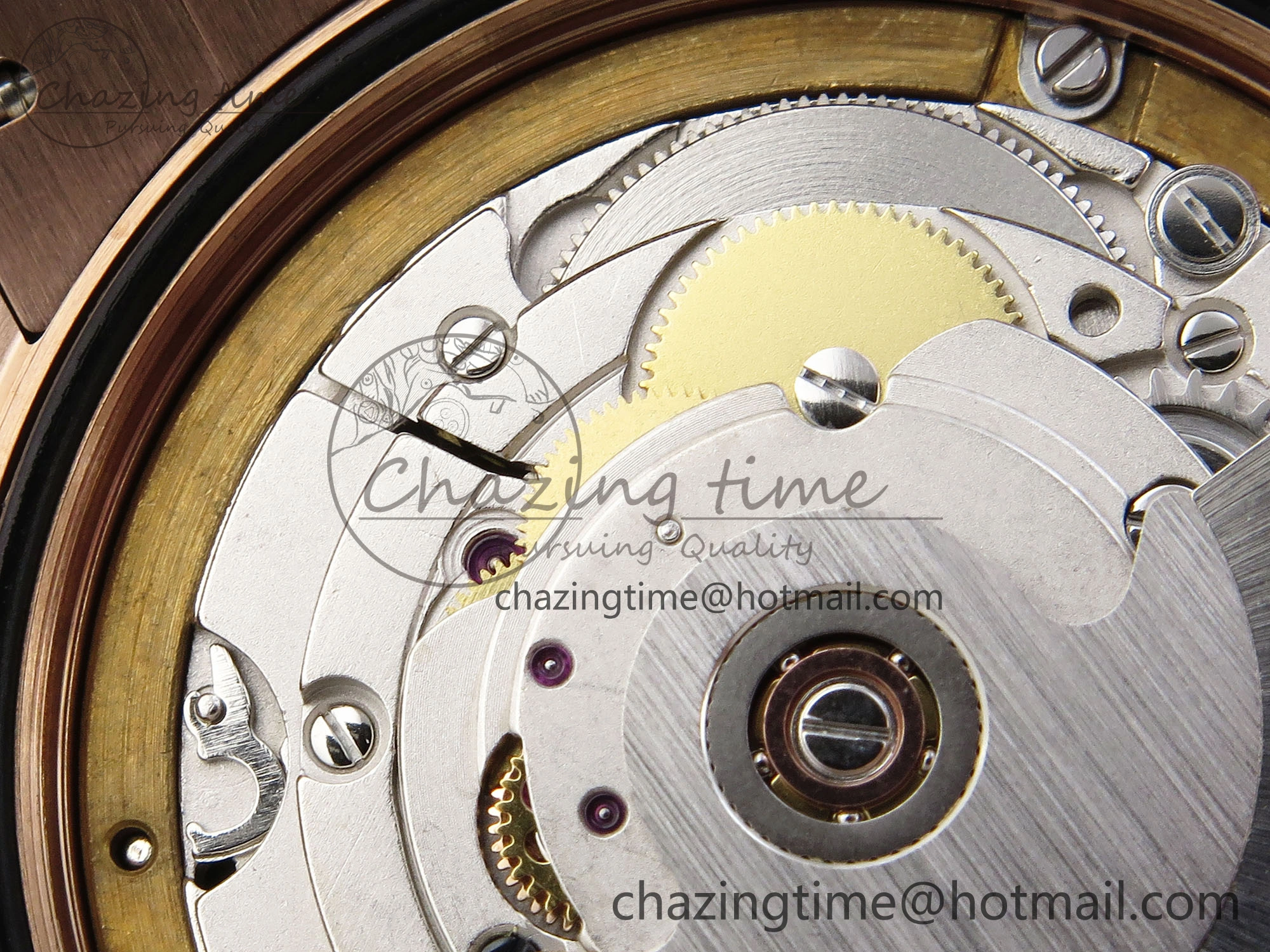 Day Date 36 RG RAF 1:1 Best Edition Green Stone Dial Diamonds Bezel on RG Bracelet A2836