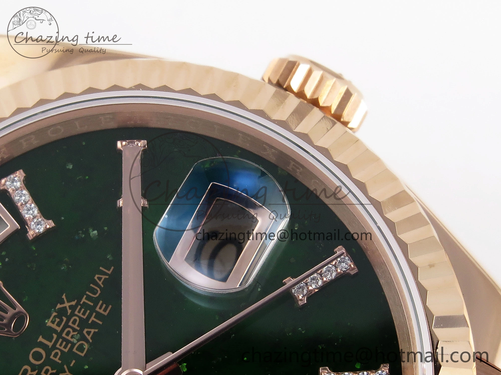 Day Date 36 RG RAF 1:1 Best Edition Green Stone Dial on RG Bracelet A2836