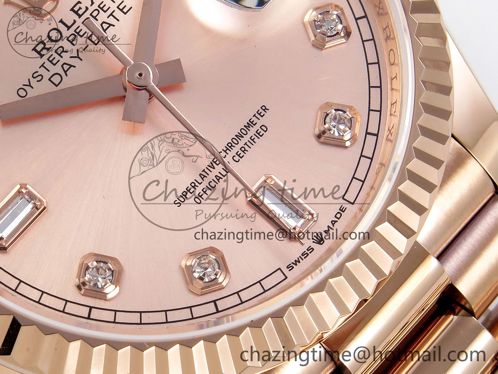 Day Date 36 RG TWSF Best Edition RG Diamonds Dial on RG Bracelet A2836