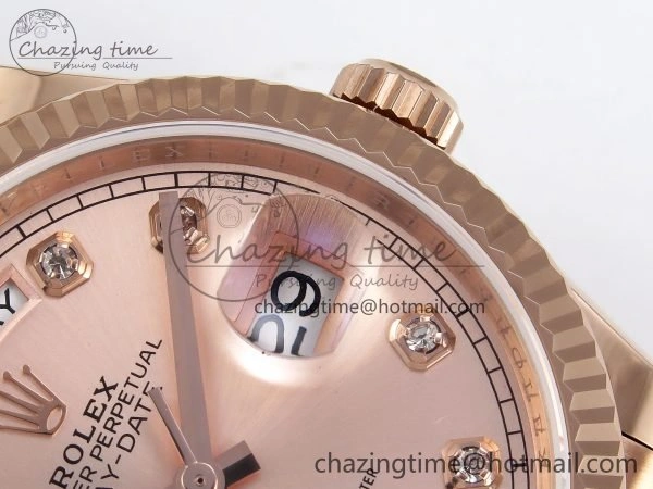 Day Date 36 RG TWSF Best Edition RG Diamonds Dial on RG Bracelet A2836