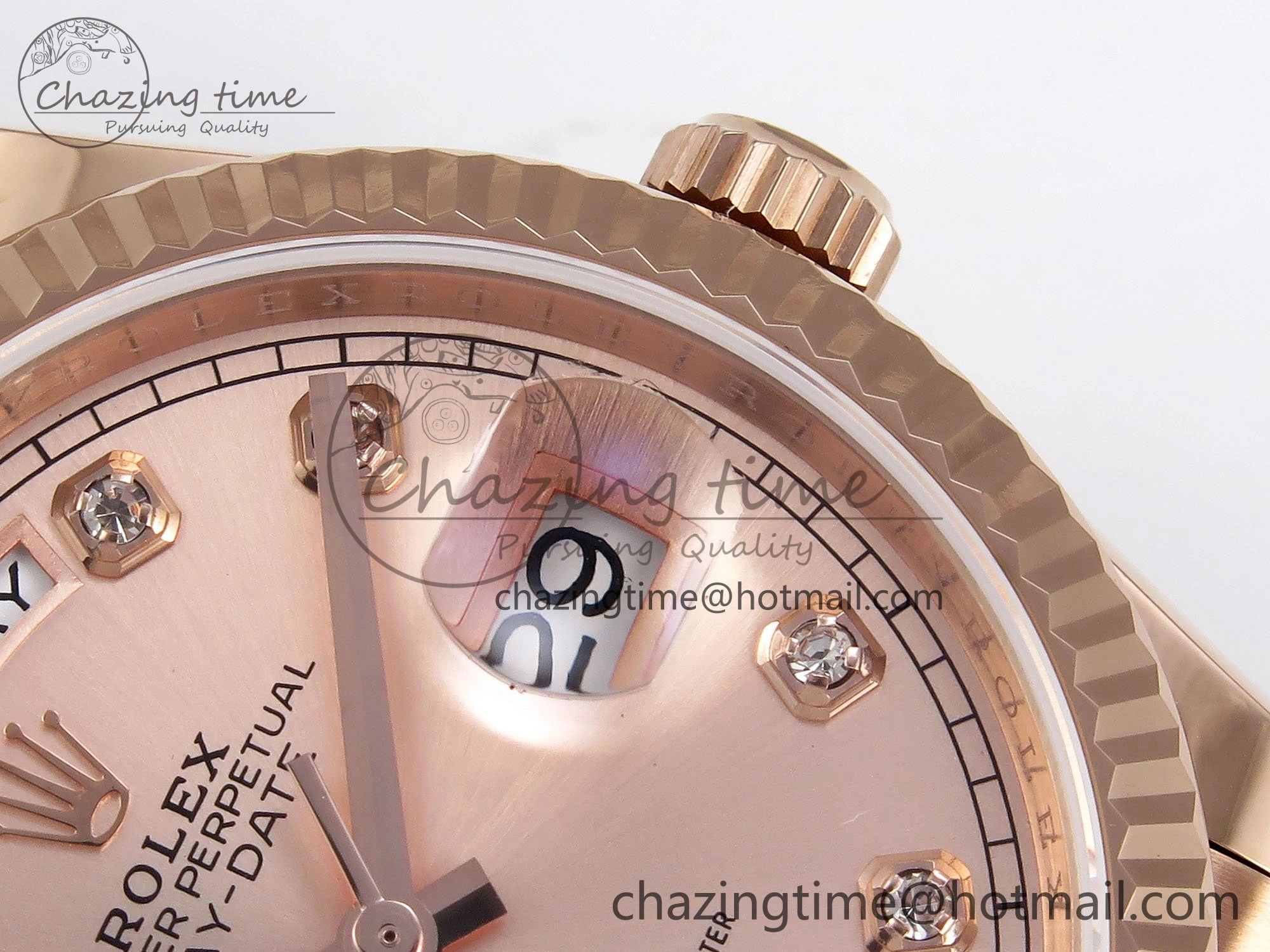 Day Date 36 RG TWSF Best Edition RG Diamonds Dial on RG Bracelet A2836